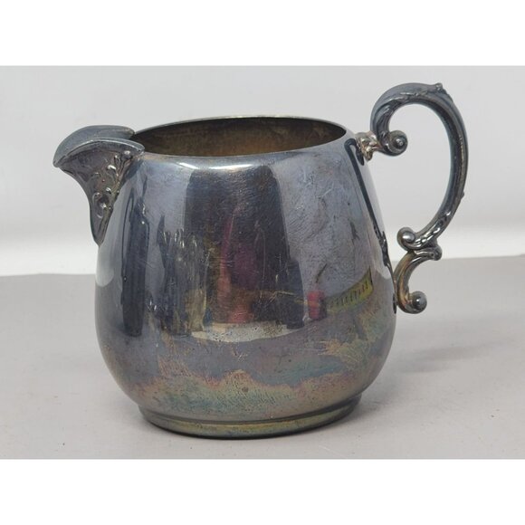 Vintage William Rogers Spring Flower 2032 Silver-Plated Creamer & Sugar Bowl Set - Picture 4 of 16